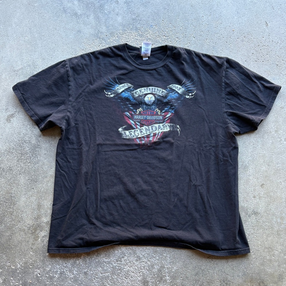 Vintage Harley-Davidson Dale's‎ Mt Vernon IL T-Shirt 2003 Genuine Legendary